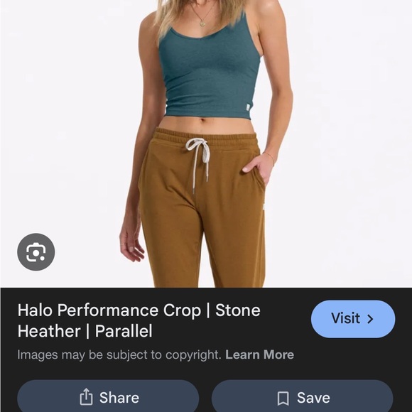 Vuori Halo Performance Top and Shorts Set in Stone Heather - Picture 3 of 6